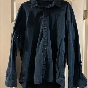 Apt. 9 Men's Dark Blue Casual Button Down Shirt